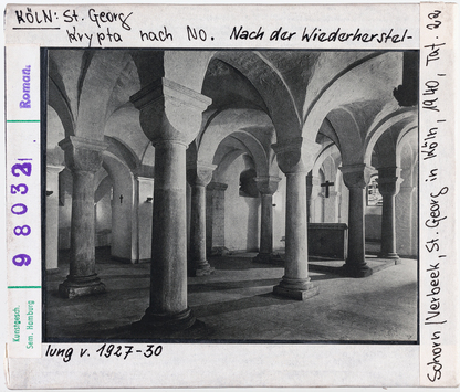 Vorschaubild Köln: St. Georg, Krypta nach Nordosten nach Wiederherstellung 1927-30 